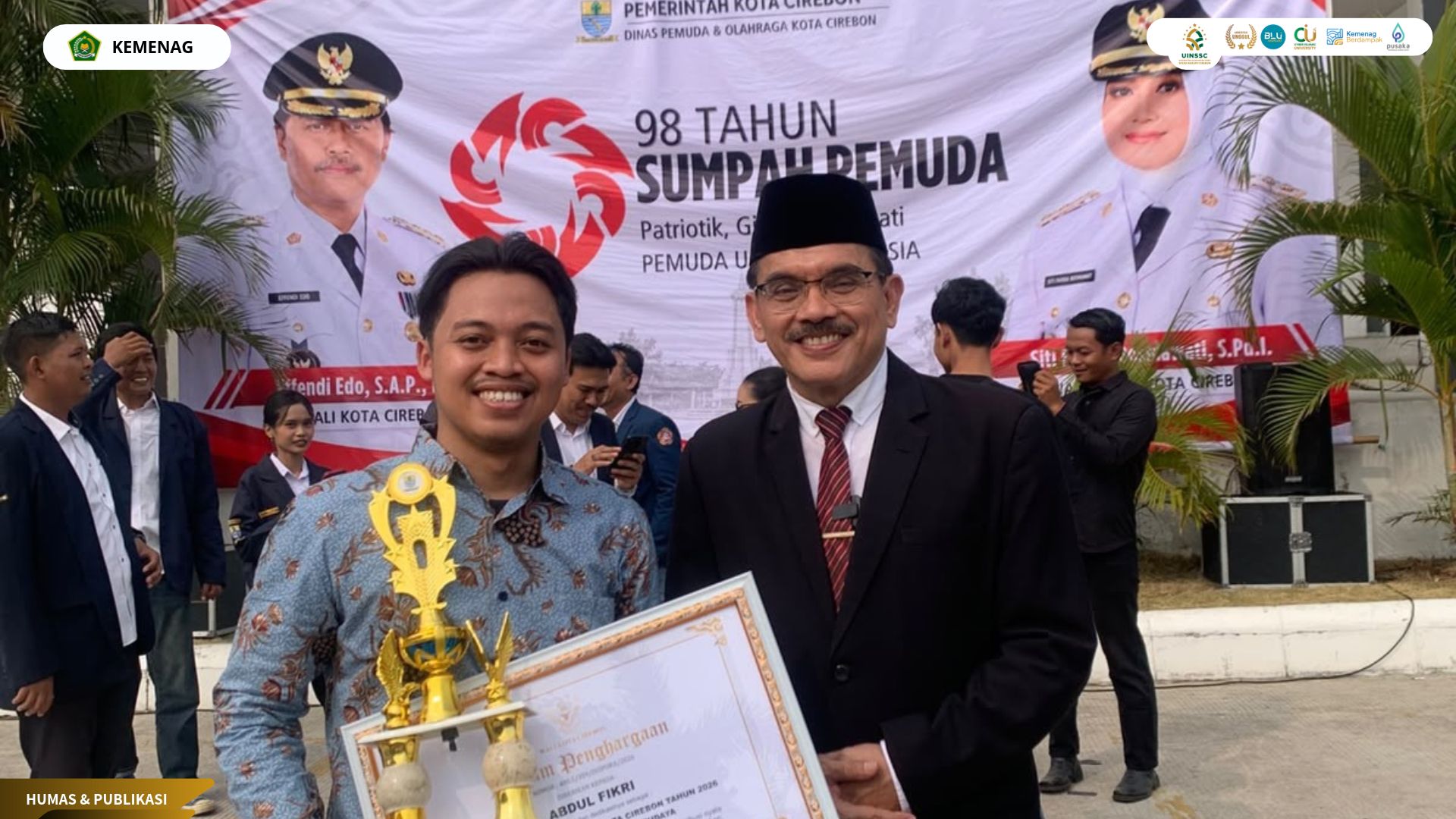 Mahasiswa Magister PMI UIN Siber Cirebon Raih Penghargaan Pemuda Pelopor Terbaik Kota Cirebon