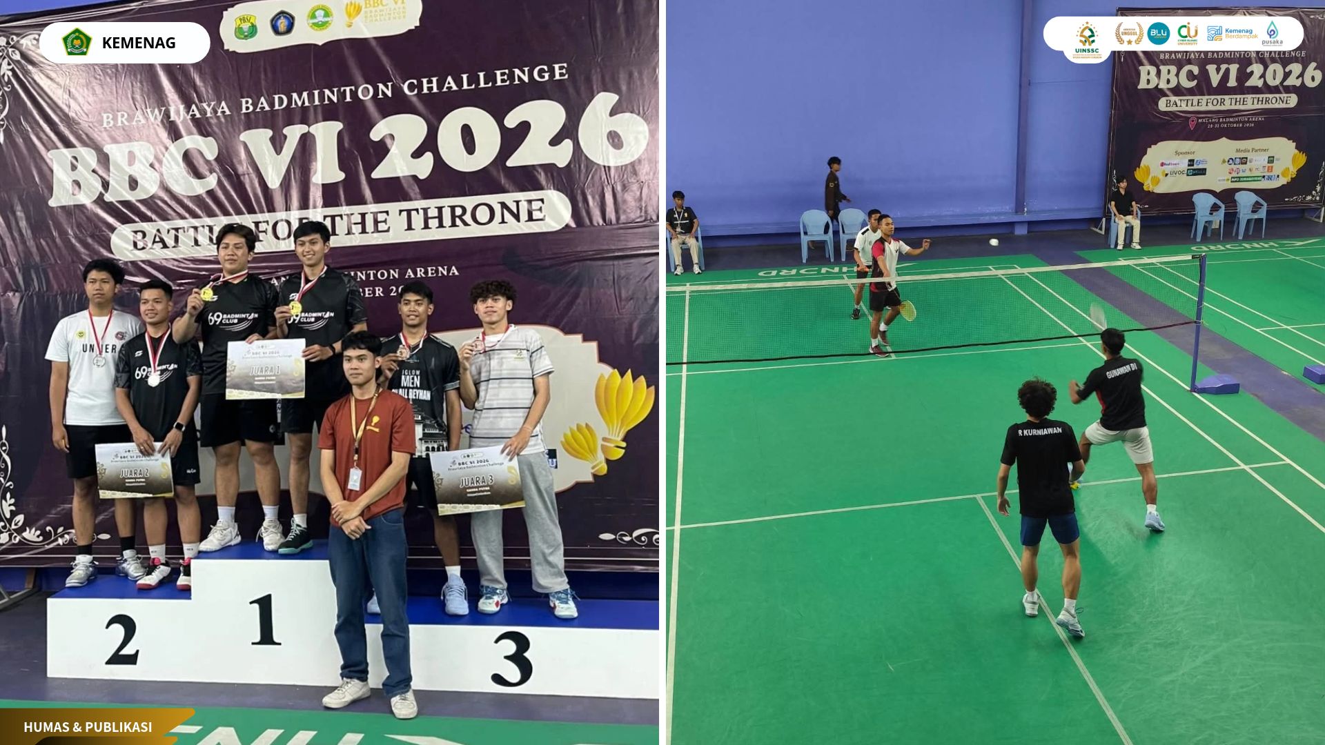 Rezky Kurniawan Mahasiswa Fasya UIN Siber Cirebon Raih Juara 3 Bulutangkis Nasional Brawijaya Badminton Challenge VI 2026